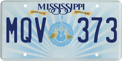 MS license plate MQV373