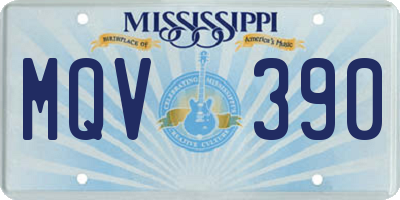 MS license plate MQV390