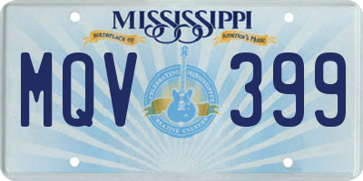 MS license plate MQV399