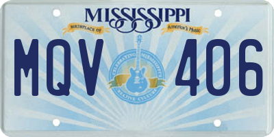 MS license plate MQV406