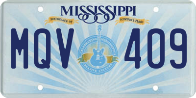 MS license plate MQV409