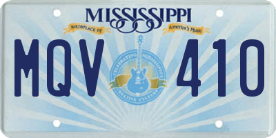 MS license plate MQV410