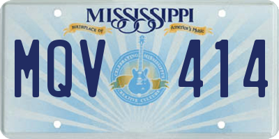 MS license plate MQV414