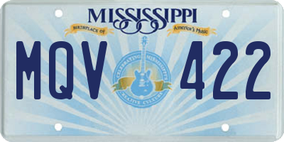 MS license plate MQV422