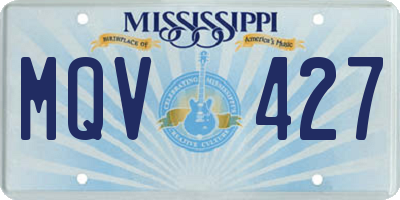 MS license plate MQV427