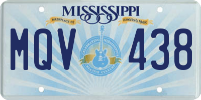 MS license plate MQV438