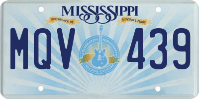 MS license plate MQV439