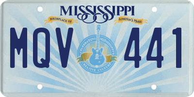 MS license plate MQV441