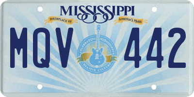MS license plate MQV442