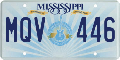 MS license plate MQV446