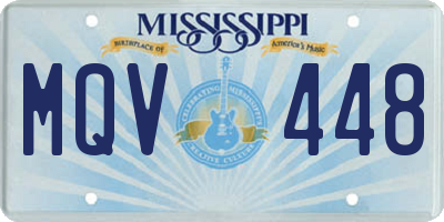 MS license plate MQV448