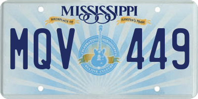 MS license plate MQV449