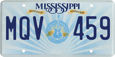 MS license plate MQV459
