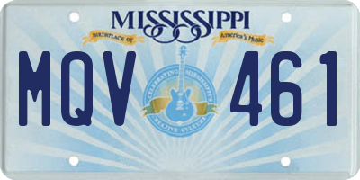 MS license plate MQV461