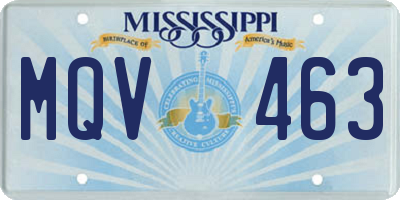 MS license plate MQV463