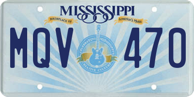MS license plate MQV470