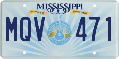 MS license plate MQV471