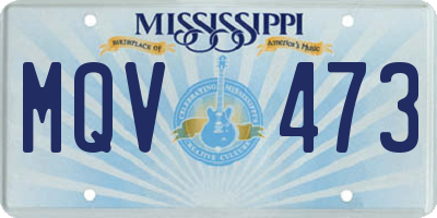 MS license plate MQV473