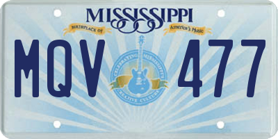 MS license plate MQV477