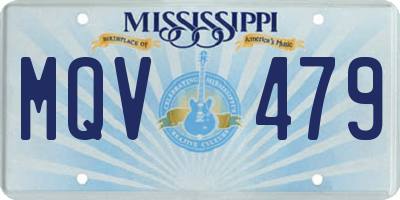 MS license plate MQV479