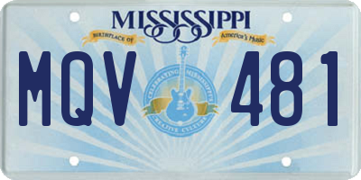 MS license plate MQV481