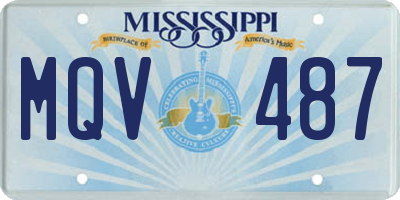 MS license plate MQV487