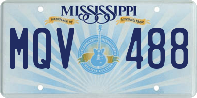 MS license plate MQV488