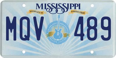 MS license plate MQV489