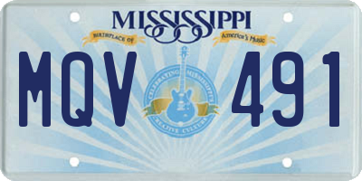 MS license plate MQV491