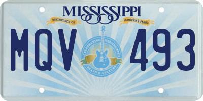 MS license plate MQV493