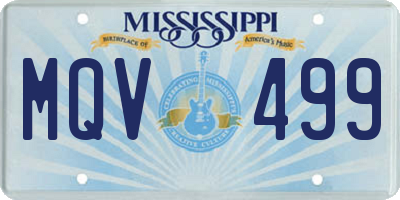 MS license plate MQV499