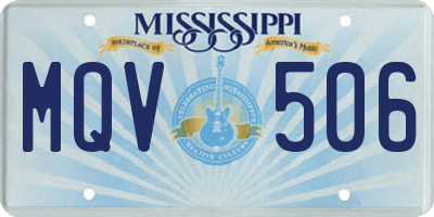 MS license plate MQV506