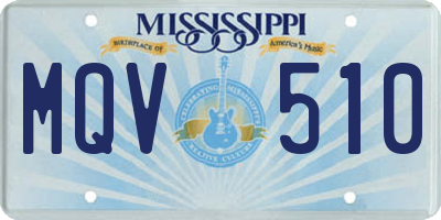 MS license plate MQV510