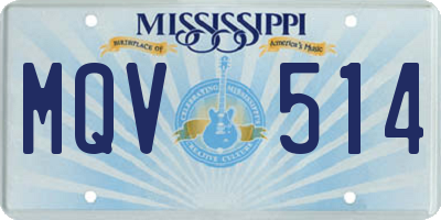 MS license plate MQV514