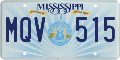 MS license plate MQV515