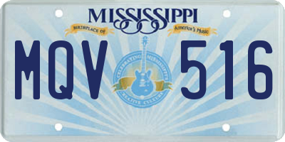 MS license plate MQV516