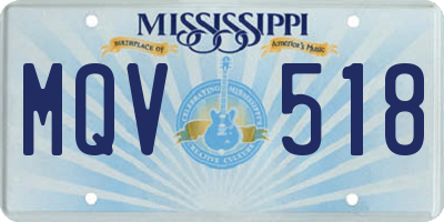 MS license plate MQV518