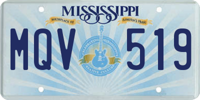 MS license plate MQV519