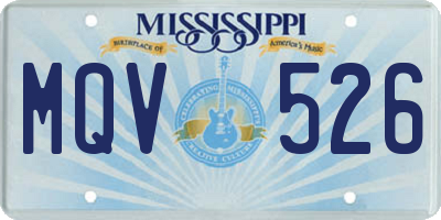 MS license plate MQV526