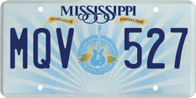 MS license plate MQV527