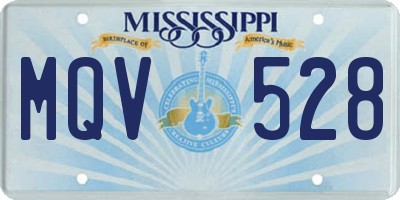 MS license plate MQV528