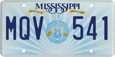 MS license plate MQV541