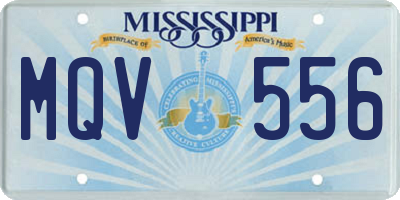 MS license plate MQV556