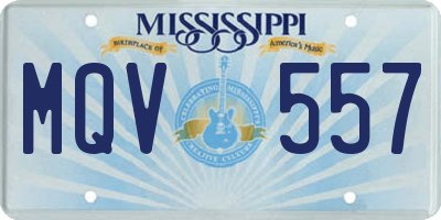MS license plate MQV557