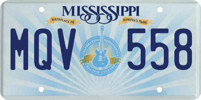 MS license plate MQV558