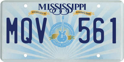 MS license plate MQV561