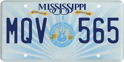 MS license plate MQV565