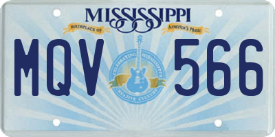 MS license plate MQV566