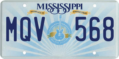 MS license plate MQV568