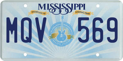 MS license plate MQV569